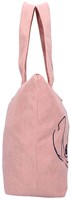 Vadobag shopper Stitch roze ribstof tas met schouderbanden-3