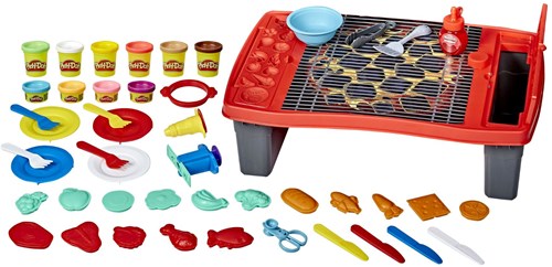 Play-Doh speelgoed barbecue grill set met accessoires en klei-2