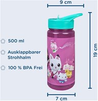 van der Meulen Gabby's Dollhouse drinkbeker 500ml met rietje - kind-3