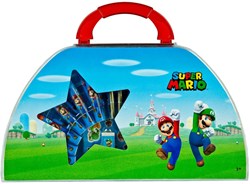 Super Mario mallette de coloriage jouet créatif 51 pièces bleu