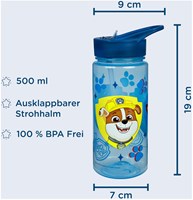 Paw Patrol drinkfles 500 ml - kindvriendelijke waterfles met rietje-3