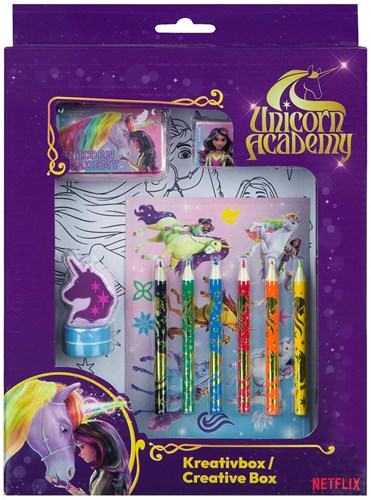 Undercover boîte de loisirs créatifs unicorn academy violet 21 pièces jouet créatif