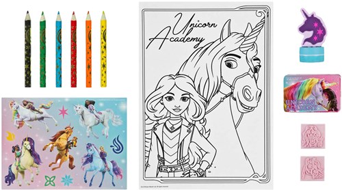 Undercover boîte de loisirs créatifs unicorn academy violet 21 pièces jouet créatif-2