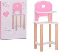 Johntoy chaise de poupée en bois Baby Rose - meuble poupée jouet