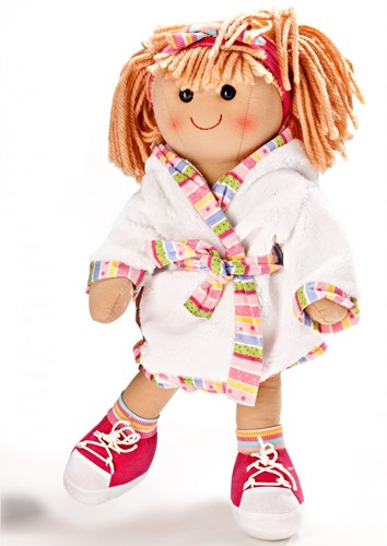 Heless badjas poppenkleding badstof wit multi 35-45 cm poppenbadjas-2
