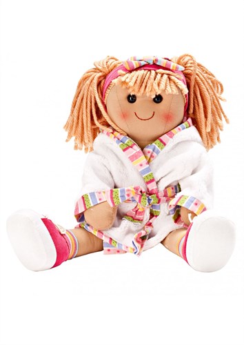 Heless badjas poppenkleding badstof wit multi 35-45 cm poppenbadjas-3