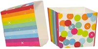 Folat snoepbakjes verjaardag multicolor papier 5 stuks traktatie