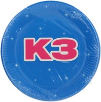 Folat K3 assiettes fête enfants - assiettes en papier 8 pièces 23 cm