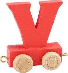 Small Foot houten lettertrein wagon rood V - speelgoedtrein accessoire