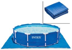 Intex grondzeil zwembad bescherming 472x472cm PVC blauw