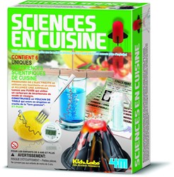4M KidzLabs SCIENCE : KITCHEN SCIENCE / F R A N S T A L I G E PACKAGE, contient 6 expériences de cuisine, instructions détaillées incluses, boîte 17x22x6 cm, 8+.