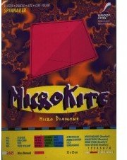 Knoop Kites vlieger diamant microkite nylon 25x25 cm kleurrijk speelgoed