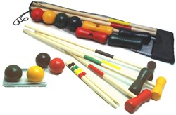HOT Croquetspel 4 spelers 80 cm hout in net