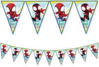 Globos guirlande fanions papier Spidey FSC 3 mètres décoration fête enfant
