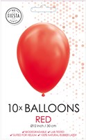 Globos ballonnen rood 30cm latex feestdecoratie 10 stuks