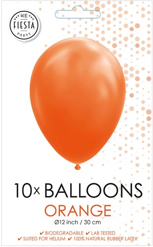 Globos ballonnen oranje 30cm - 10 stuks feestdecoratie