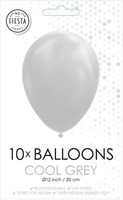 Globos ballons gris cool 30cm 10 pièces - décoration de fête latex