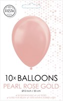 Globos ballons décoration de fête Pearl Rose Or 30cm 10 pièces