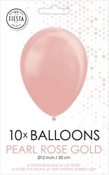 Globos ballons décoration de fête Pearl Rose Or 30cm 10 pièces