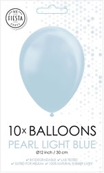 Globos ballons bleu clair métallisé 30cm - décoration fête 10 pcs