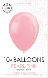 Globos ballonnen roze metallic 30cm feestdecoratie 10 stuks