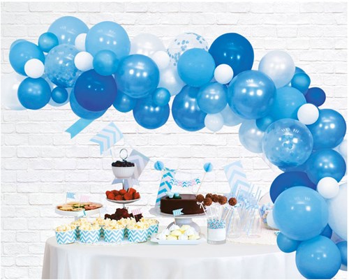 Globos ballonnen boog set blauw - feestdecoratie pakket-3