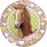 Haza feestborden paarden 8 stuks - kinderfeestje paarden thema