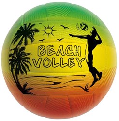Mondo ballon de volley plage arc-en-ciel - ballon coloré 22cm plastique