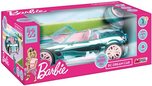 Barbie Mondo Motors RC Bestuurbare Auto - Verchroomd Blauw 65 Jaar Jubileum Editie