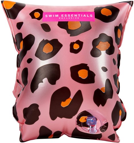 Swim Essentials brassards natation imprimé léopard or rose 2-6 ans sécurité-2