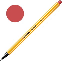 Stabilo fineliner point 88 0,4 mm roestig rood - schrijfplezier