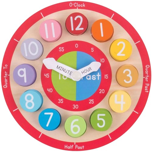BigJigs horloge éducative en bois - jouet pédagogique apprendre l'heure