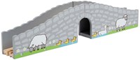 BigJigs houten treinbrug boerderij - speelgoed accessoire