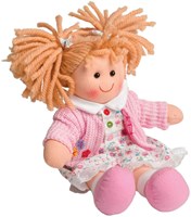BigJigs pop Poppy - stoffen meisjespop - 28 cm - modepop