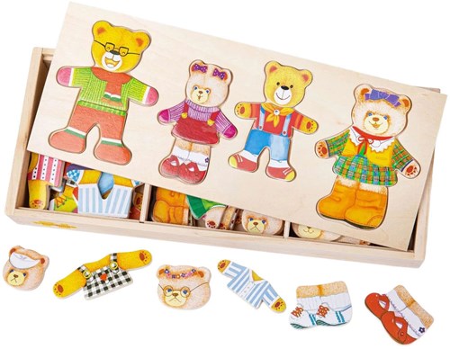 Bigjigs aankleedkussen Beer familie