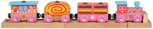BigJigs houten trein Sweetland Express - kleurrijke speelgoedtrein