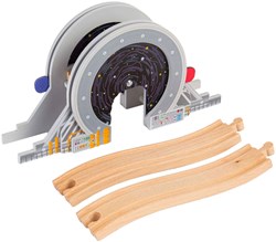 Bigjigs pont spatial en bois pour train - Jouet Galaxy Bridge
