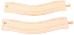 BigJigs houten treinbaan wavy track set - slingerrails speelgoed