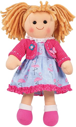 BigJigs pop Maggie - zachte knuffelpop 34 cm voor kinderen