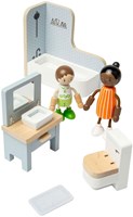 Bigjigs meubles de salle de bain en bois pour maison de poupée FSC certifié 4 pièces-3