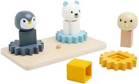 BigJigs educatief Arctic dieren tandwielbord FSC hout-3