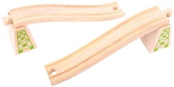 BigJigs rails en bois montées descentes set 4 pièces