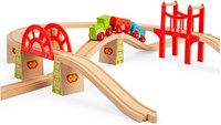 BigJigs houten treinrails uitbreidingsset bruggen 18-delig speelgoed-3
