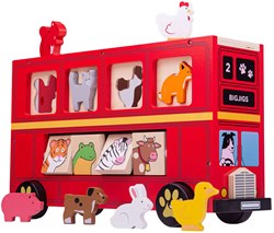 Bigjigs Trieur de bus rouge