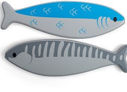 BigJigs jouet en bois poisson - gris - jouet éducatif