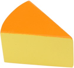 BigJigs fromage en bois jouet - accessoire cuisine enfant jaune