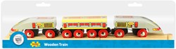 BigJigs houten bullet trein speelgoed - hogesnelheidstrein