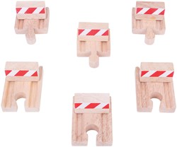 BigJigs Buffer houten trein accessoires - set van 4 - compatibel