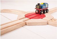 BigJigs accessoire plateau tournant 4 directions pour circuit en bois-2