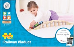 BigJigs houten treinbaan spoorwegviaduct - houten trein accessoire